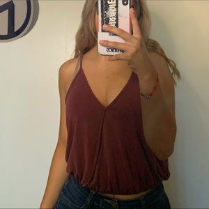 Burgundy crop top